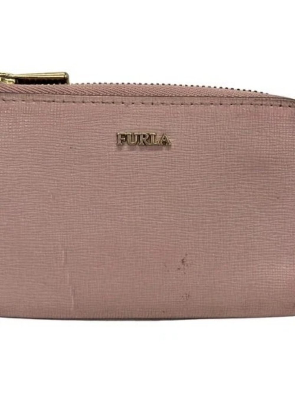 FURLA Light Pink Leather Coin Case
